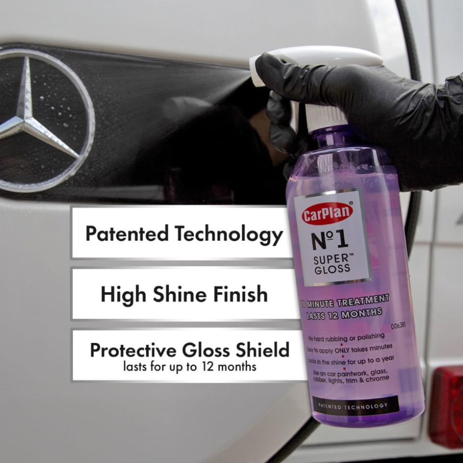 Carplan No.1 Super Gloss, Dust Dirt Protection Car Care Cleaner, 600 Ml