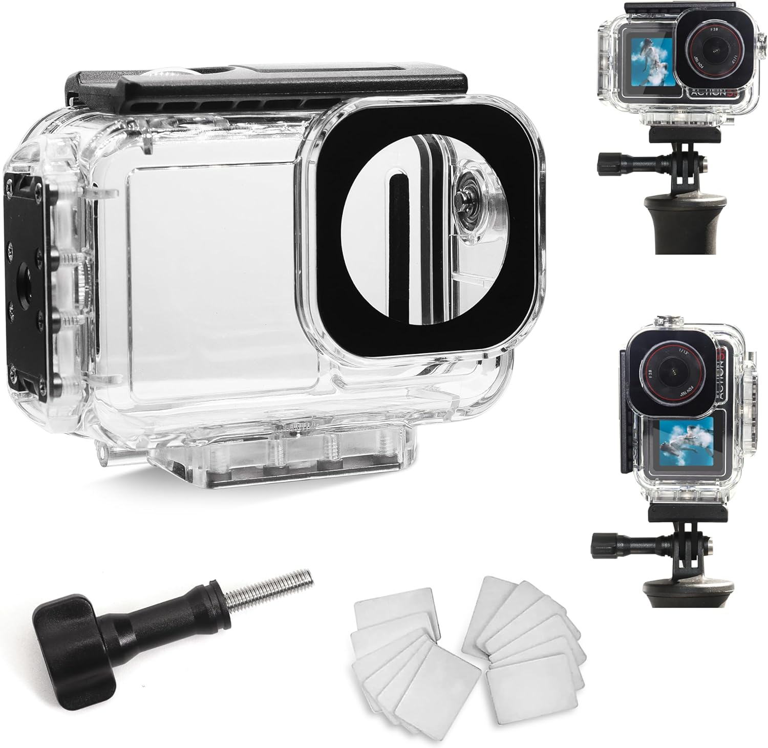 Fitstill 196FT/60M Underwater Waterproof Case with Magnetic Quick Release Interface, Compatible with DJI Osmo Action 5 Pro/Action 4/Action 3, Diving Protection Action 5 Pro Protective Case image number 5
