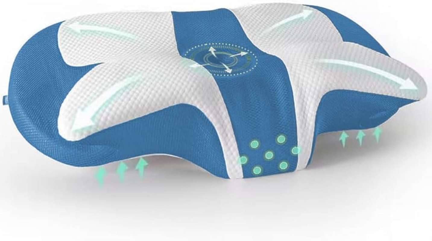 Pain Free Aussies Cervical Pillow &ndash; Ergonomic Memory Foam Contour Pillow for Neck Pain Relief, Neck & Shoulder Support &ndash; Ideal for Side, Back, and Stomach Sleepers image number 2
