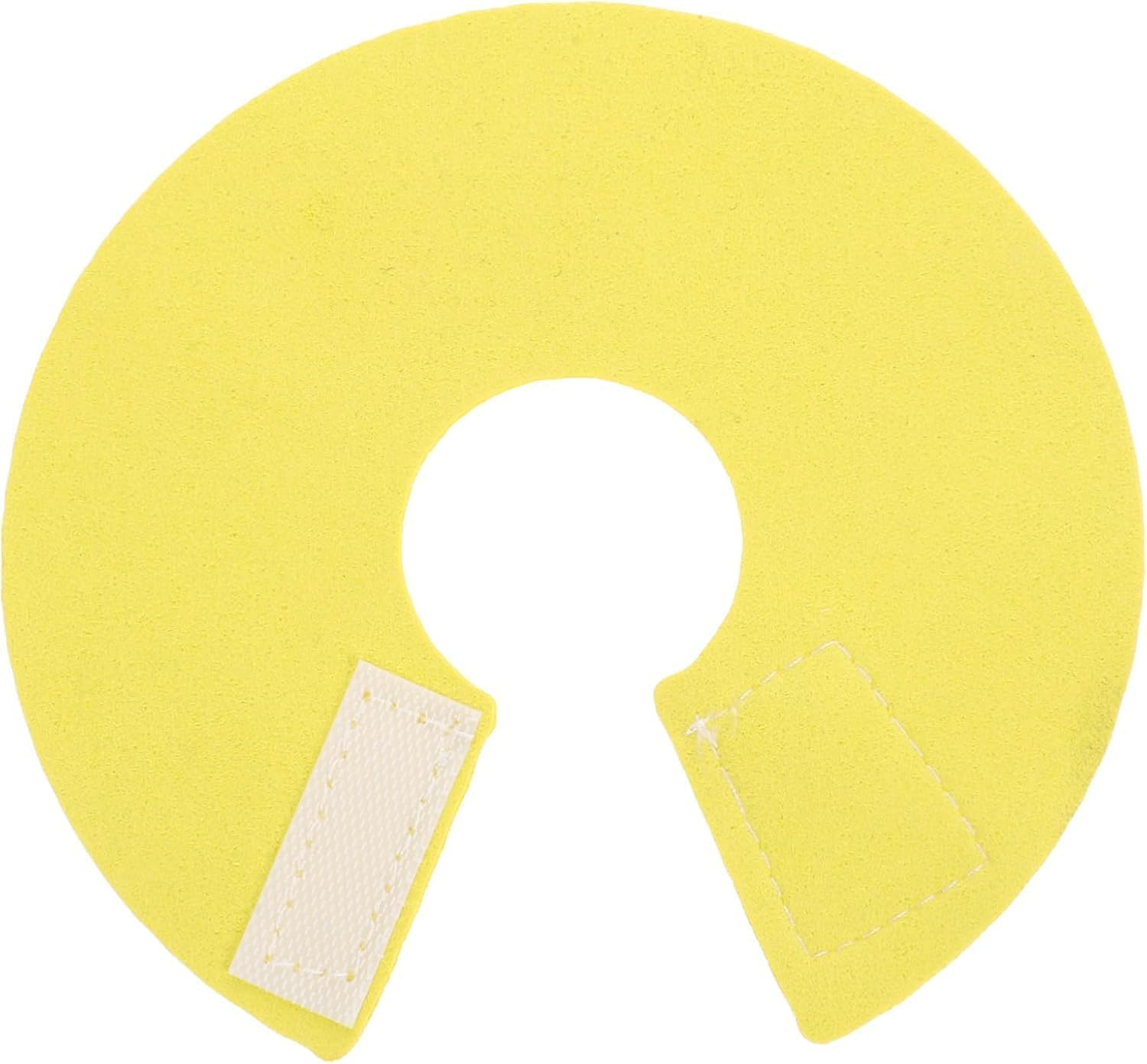 Prevent Plume Plucking Bird Collars, 1Pc Parrot Neck Collar Bird Anti-Bite Collar,Microfiber Leather Bird Neck Protective Cone,Parrot Collars Protective Neck Ring Bird Collar,Yellow