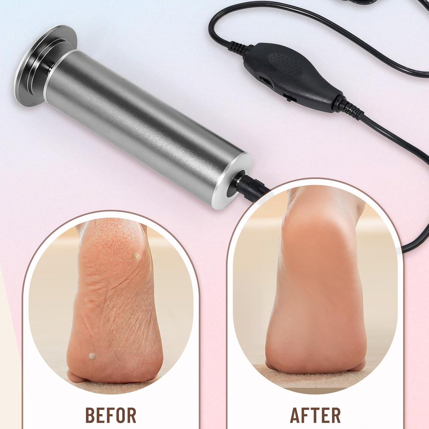 Electric Foot File Callus Remover for Feet (FSA HSA Eligible), Electric Foot Filer Callus Remover for Men & Women - Professional Foot Grinder Pedicure Tool image number 1