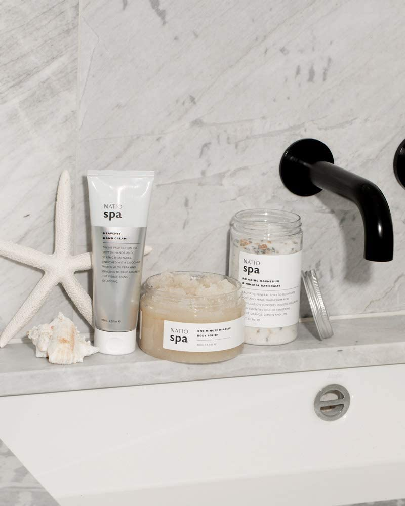 Natio Australia Spa One Minute Miracle Body Polish 400G - Microbead-Free Salt Body Scrub Exfoliator for Smooth, Glowing Skin - Made in Australia image number 5