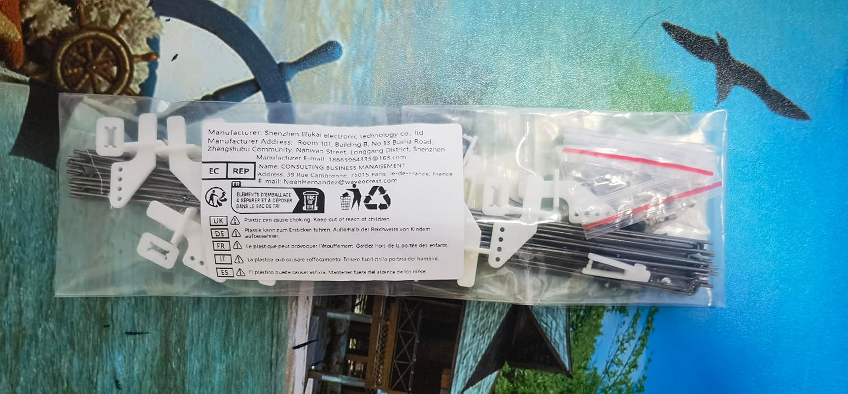 Yrhrol 15Pcs Adjustable Pushrod Connector Linkage Stopper 1.3Mm + 15Pcs Nylon Control Horns 21X10 Mm + 15Pcs 1.2 X 210Mm Z Push Rods Parts Compatible for RC Airplane Plane Boat Replacement (15 PCS) image number 3