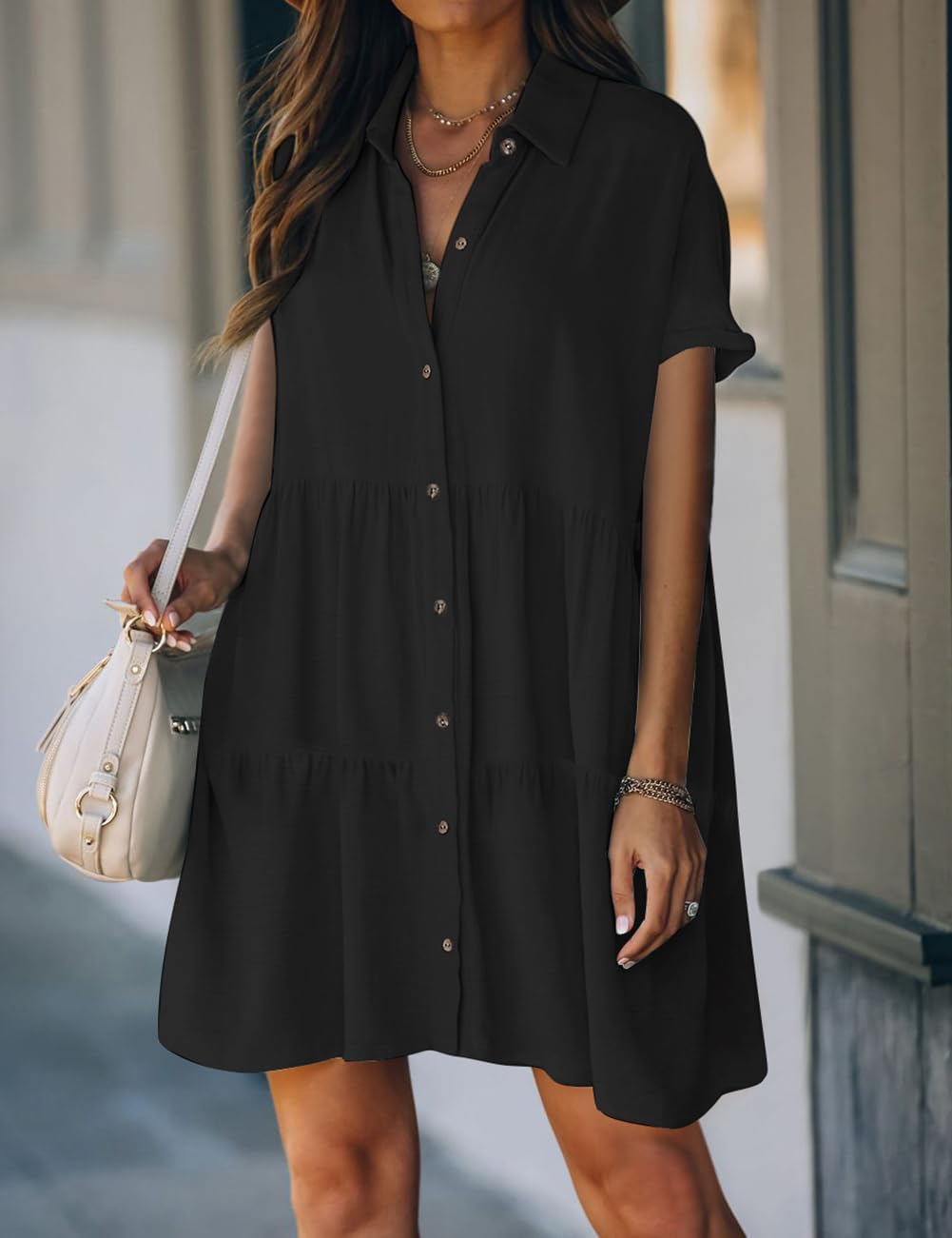 Bsubseach Beach Coverups for Women Button down Dress Swimsuit Cover up Resort Casual Wear Vacation Outfit image number 1