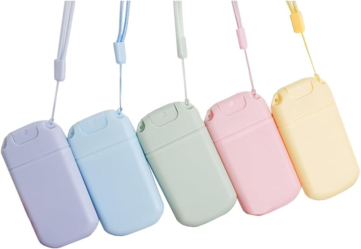 Deahea 5 Pack Slim Spray Bottles Perfume Atomizer with String Refillable Empty Alcohol Hand Sanitizer Bottle Travel Portable Card Phone Design 30ML Makeup Toner Air Freshener Water Moisturizer image number 4