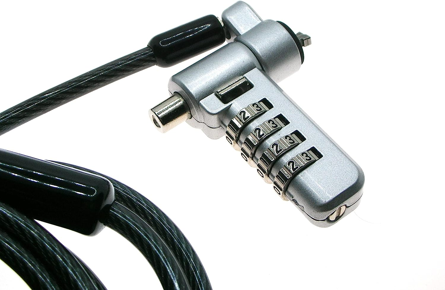 Bosvision Laptop Security Cable Lock, for 3 Security Slots (K Standard, Nano and Wedge) Combination, 6.5 Feet (200Cm) &Oslash;4.5Mm Stainless Steel Cable image number 2