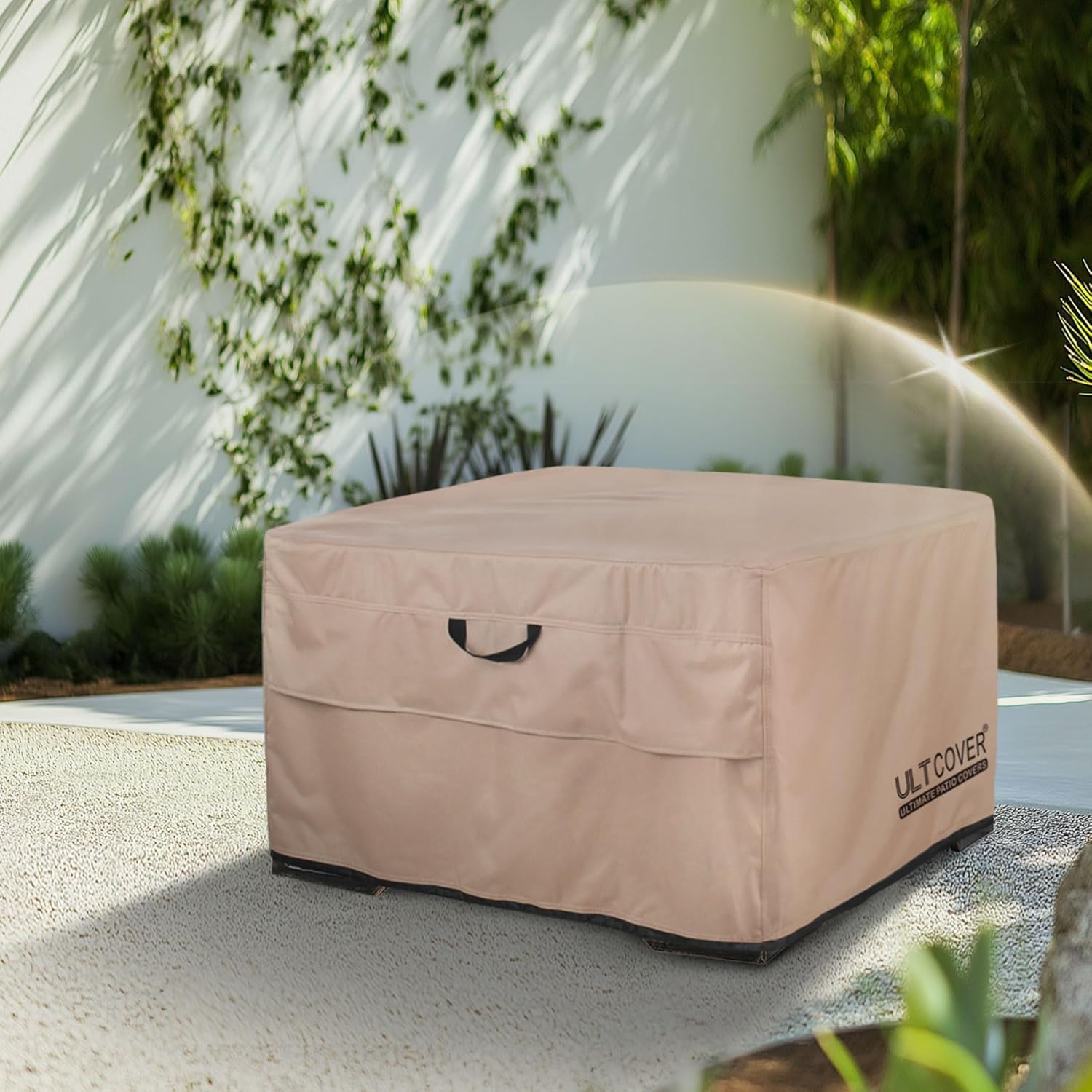 ULTCOVER Patio Fire Pit Table Cover Square 36 Inch Outdoor Waterproof Fire Bowl Cover