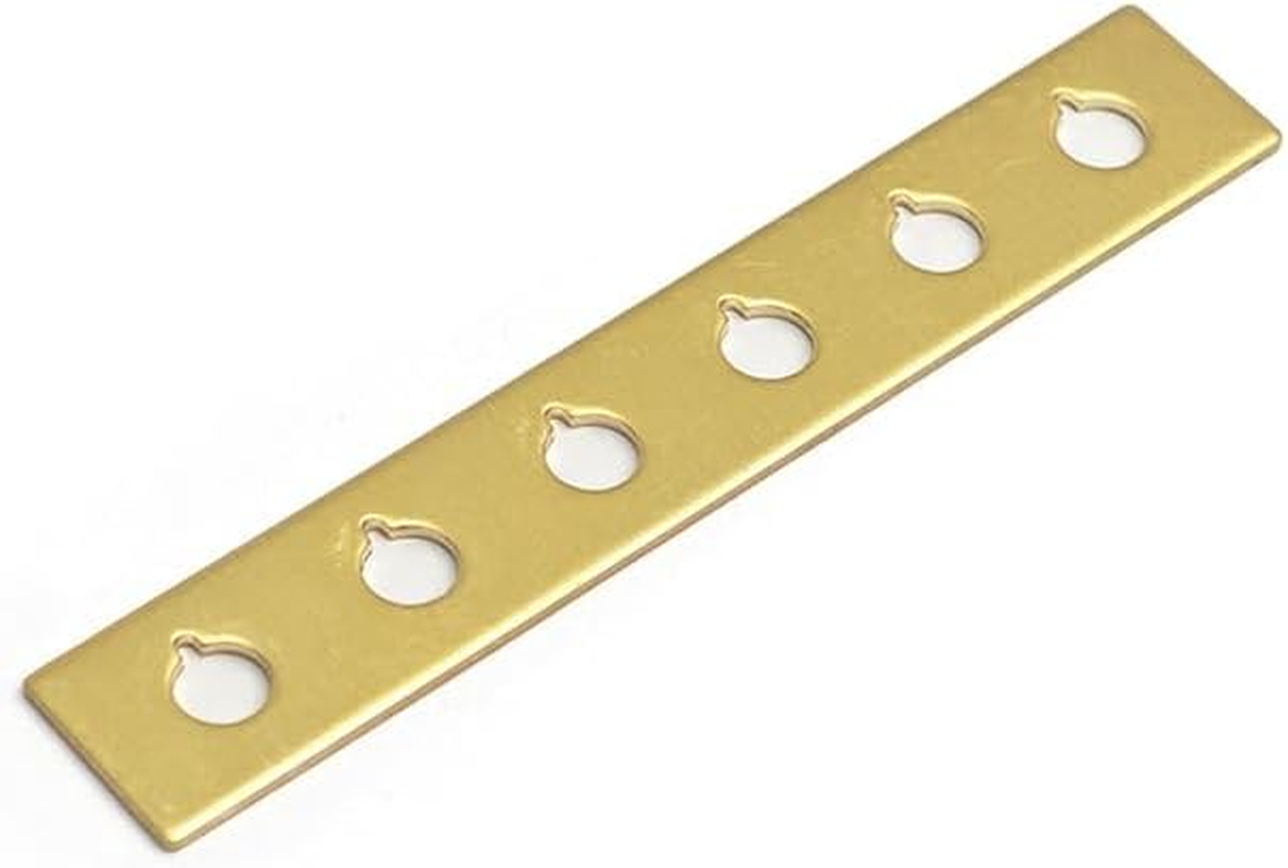 Acoustic Guitar Bridge Pins Slot Aluminum Alloy Repair Plate, Acoustic Guitar Bridge Pin Fixing Repair Plate, Guitar Replacement Parts for Old Bridges image number 1