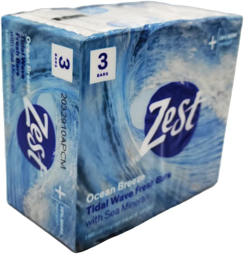 Zest Bar Soap 3 Ct, Ocean Breeze, 12 Ounce image number 1