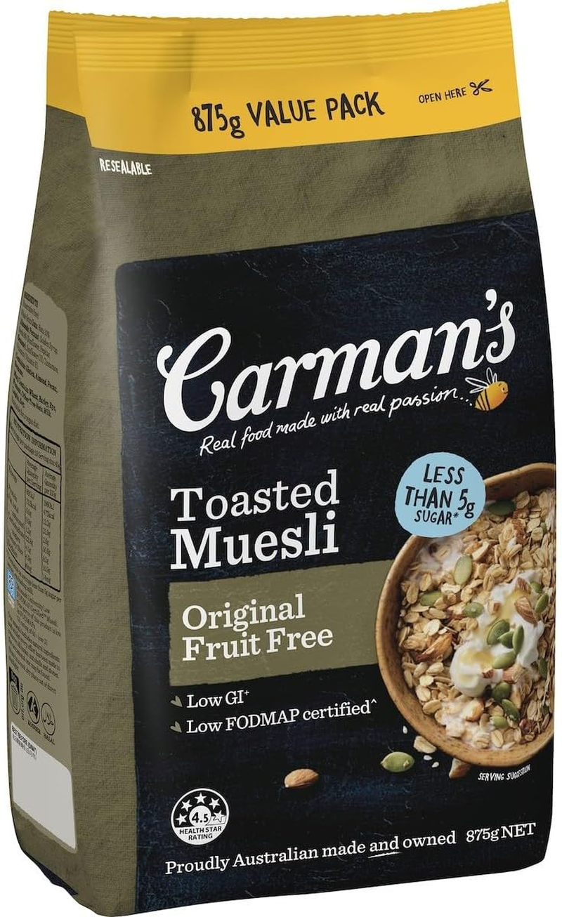 Carman'S Original Toasted Fruit Free Muesli 875 G image number 4