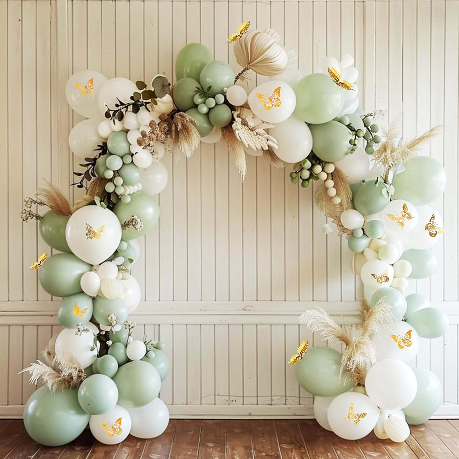 Gold 3D Butterfly Wall Decor - 48 Pcs, 4 Styles, 3 Sizes, Gold Butterfly Decorations for Birthday & Party Celebrations, Removable Stickers image number 6