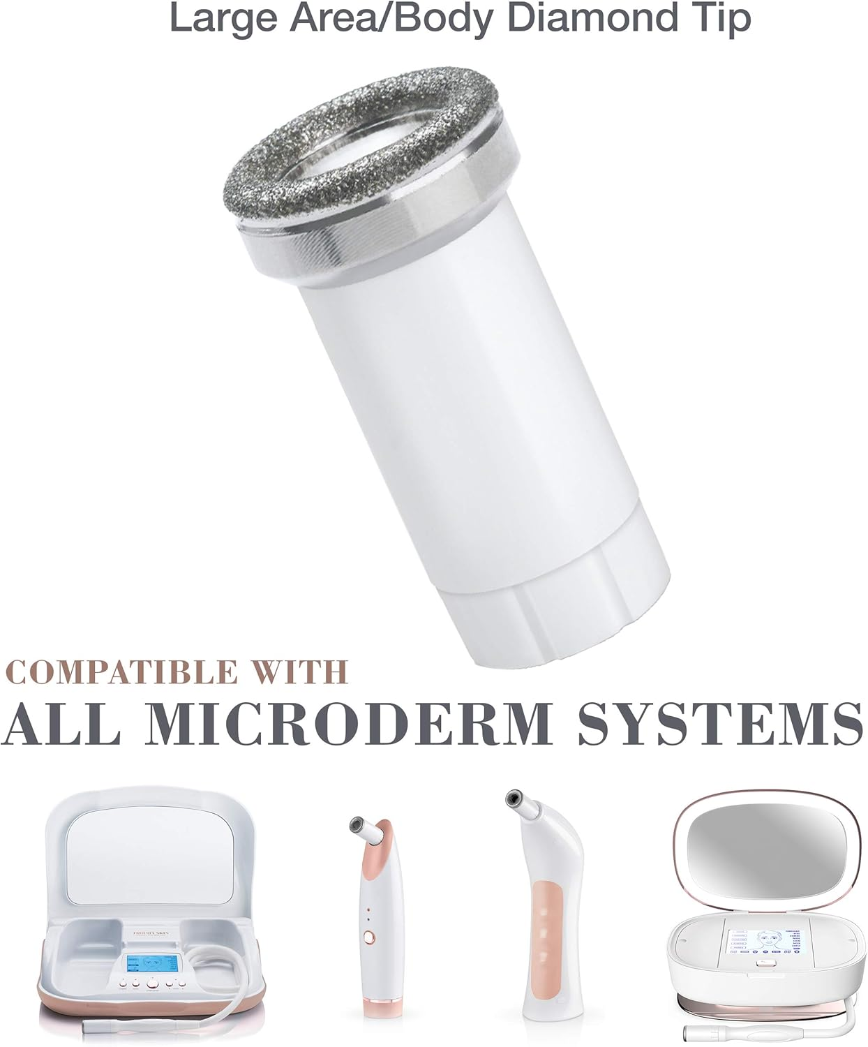 Trophy Skin Large Microdermabrasion Diamond Body Tip Accessory for Microdermmd, Minimd and Rejuvadermmd Exfoliation Beauty Device Systems image number 6