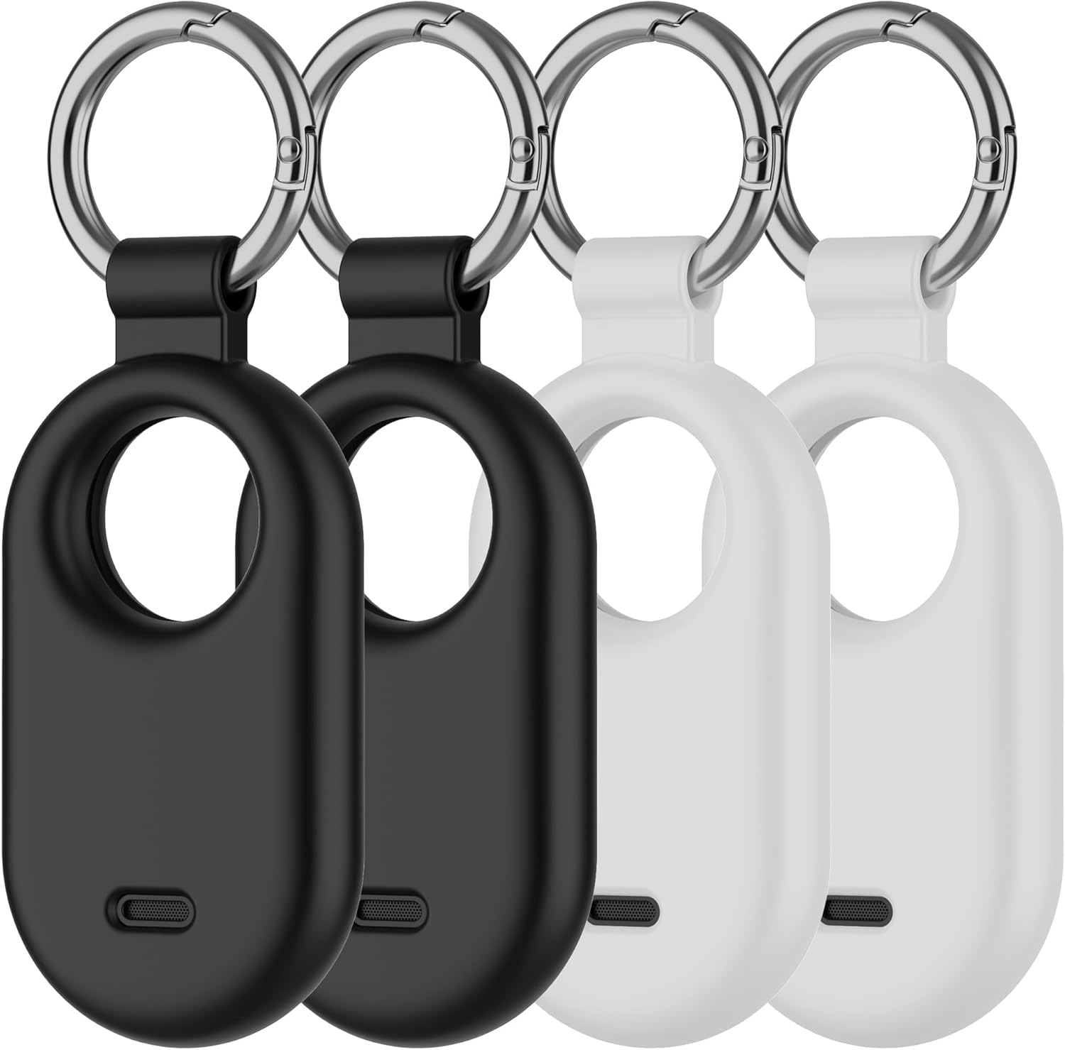 For Samsung Smarttag2 Case,4 Pack Silicone Keychain Galaxy Smart Tag 2 Holder,Gps Tracker Protective Cover with Keyring for Backpacks, Keys,Luggage, Wallet
