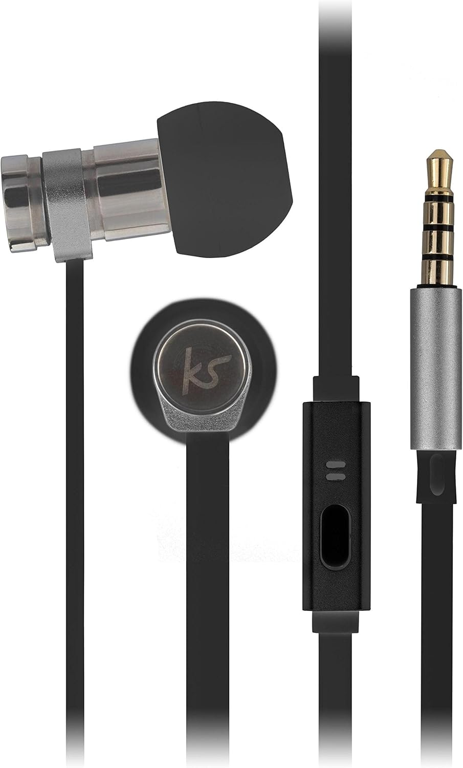 Kitsound Nova In-Ear Headphones with Microphone for Smartphone and Tablet - Black image number 4