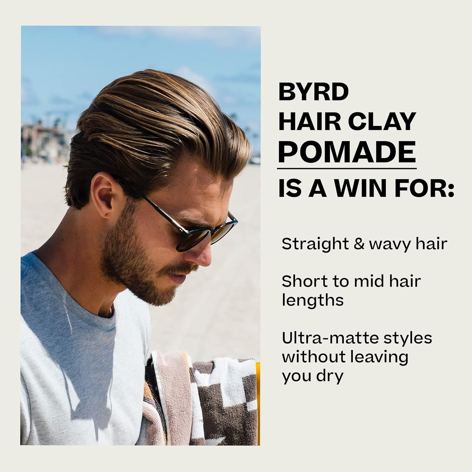 BYRD Hair Clay Pomade Mens Strong Hold/Matte Finish, 100Ml image number 1