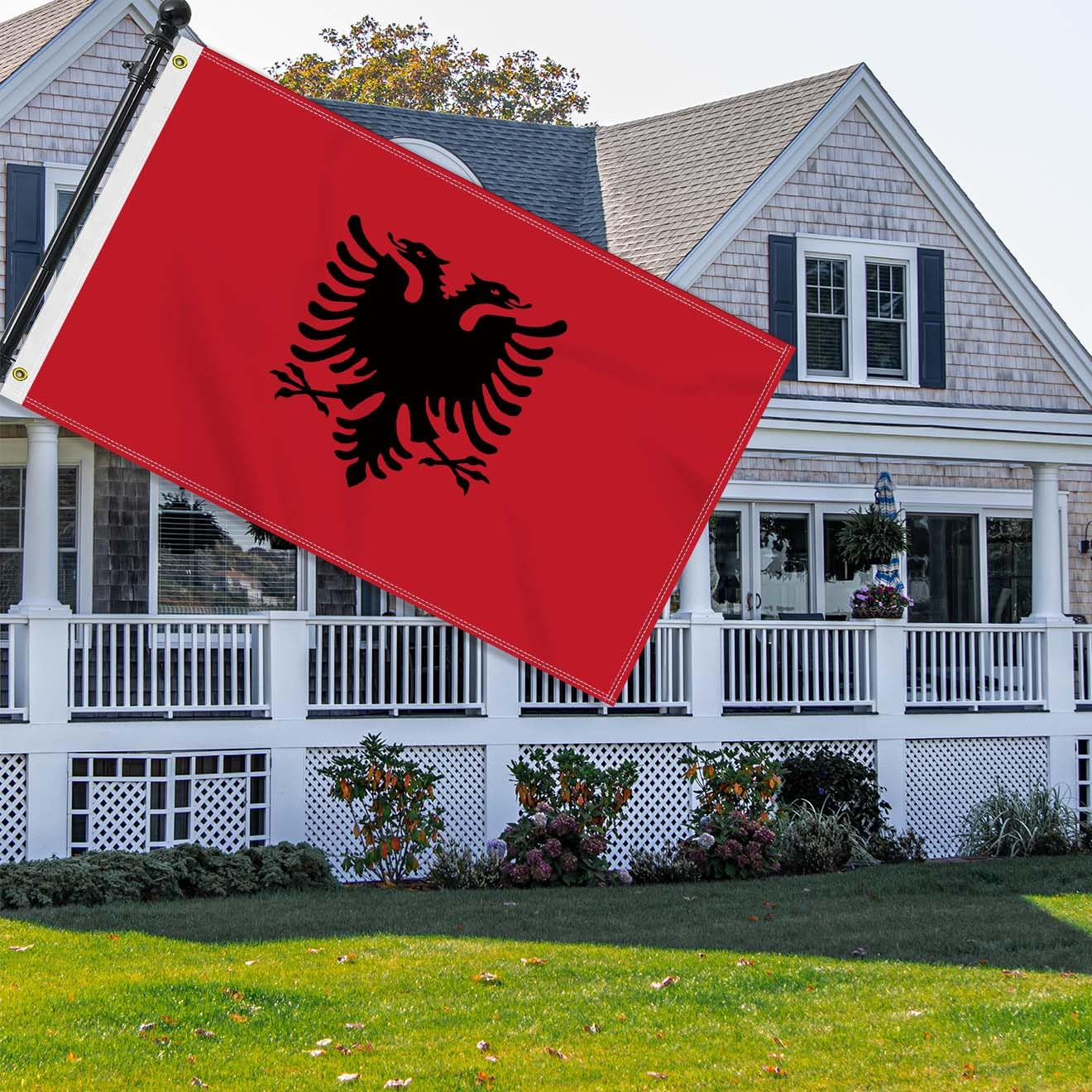 Large 3&times;5 FT Albania Flag, Big Albanian 100D National Outdoor Banner,Decorgarden with Brass Gromment
