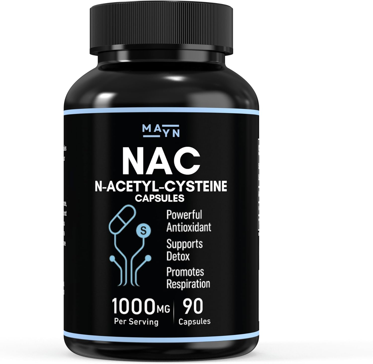 N-Acetyl-Cysteine NAC 1000Mg &ndash; Vegan Capsules | High Strength | Non-Gmo, Gluten-Free, No Fillers | Dietary Supplement by MAYN image number 2