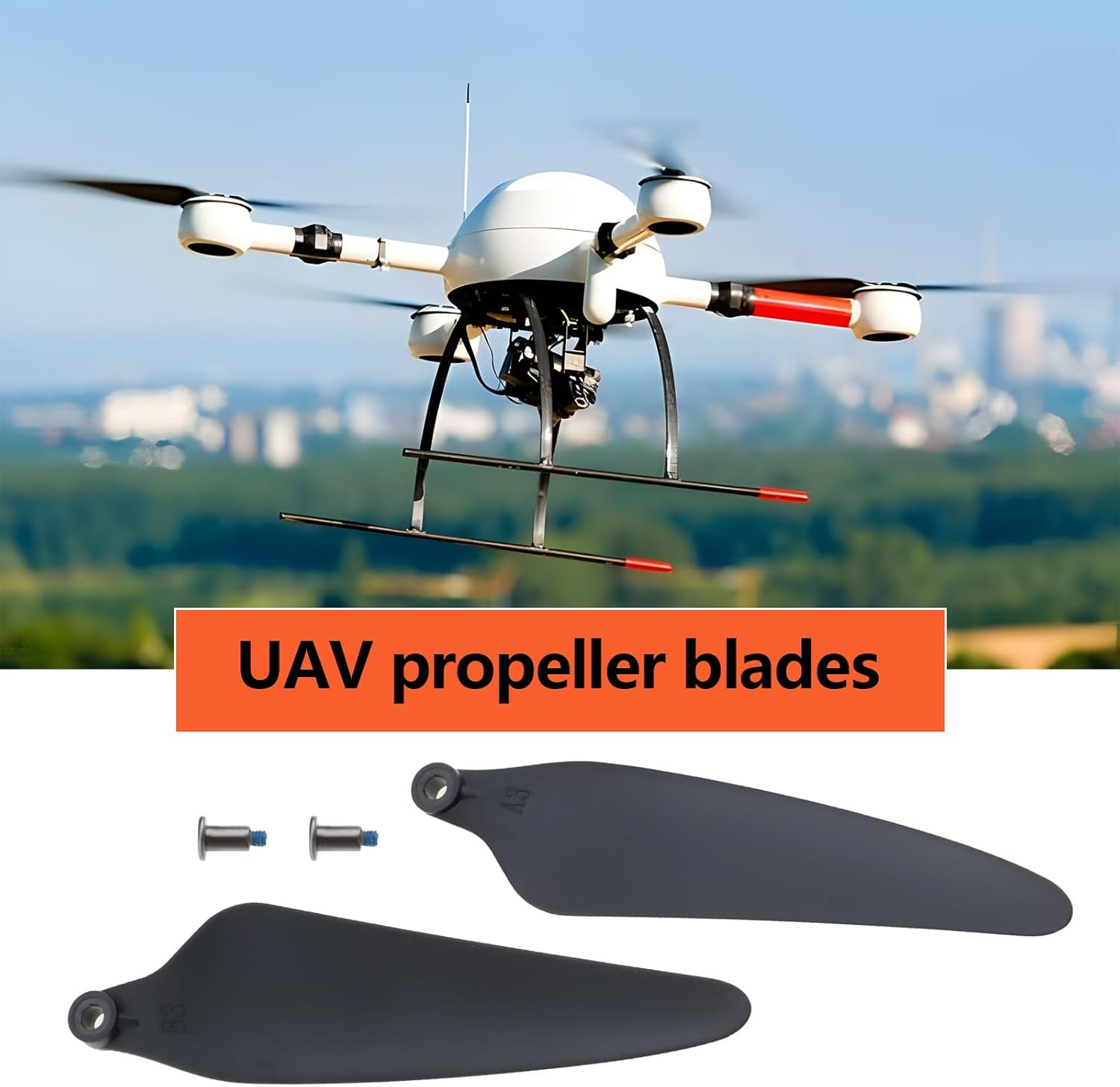 YINETTECH 8Pcs Drone Protection Propeller Low Noise Drone Propeller Drone Spare Parts Crash Pack Accessories Kits Compatible with HS360S image number 4