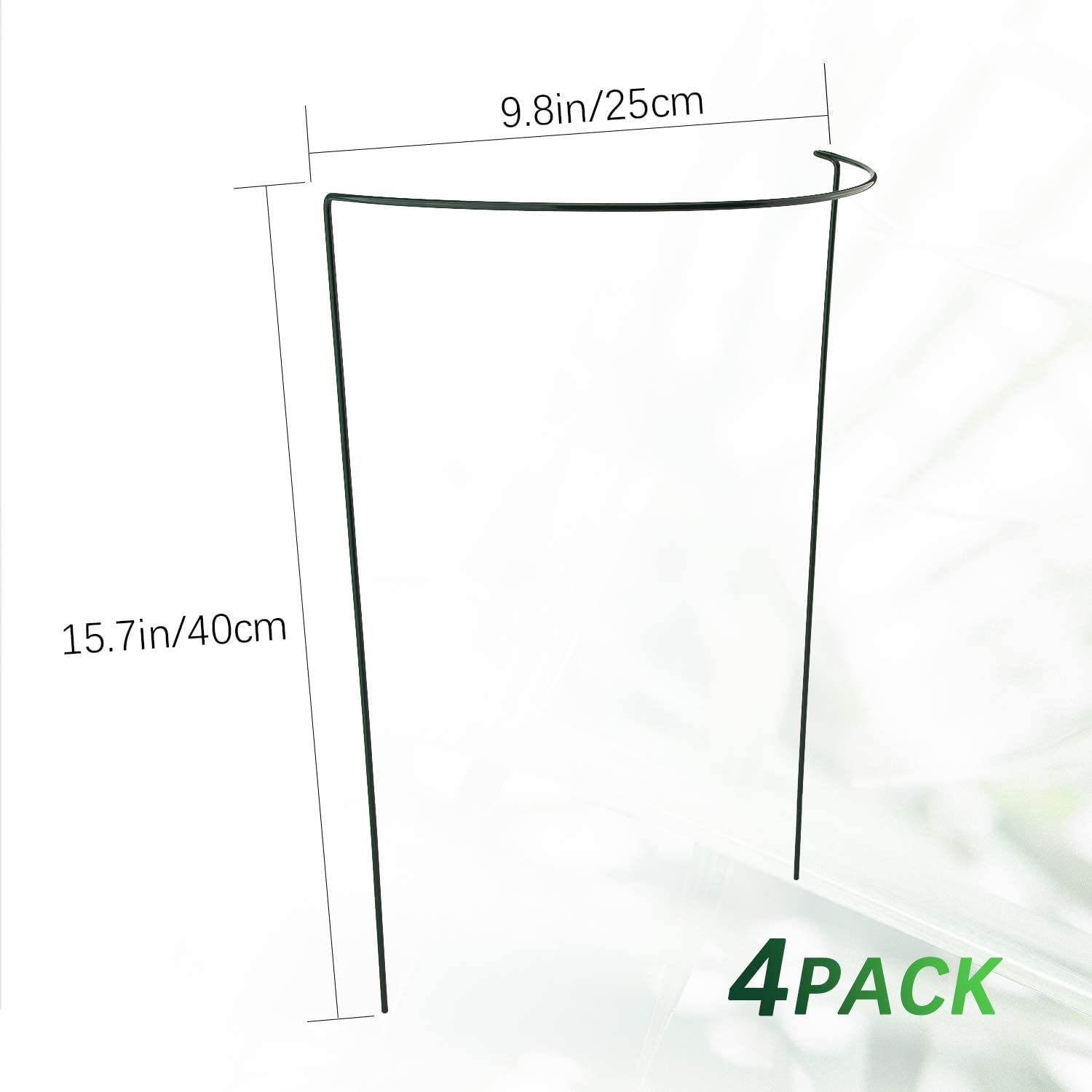 AIEX Plant Support Stakes Metal Garden Stem Support Stake Plant Cage (4Pcs) image number 2