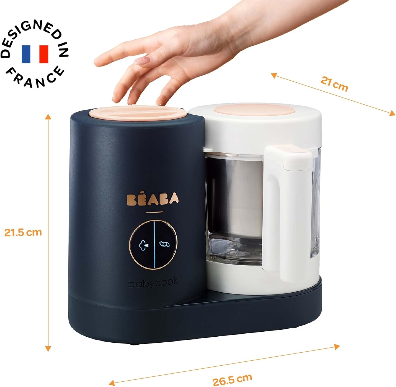 B&Eacute;ABA Babycook Neo, Night Blue - White image number 6