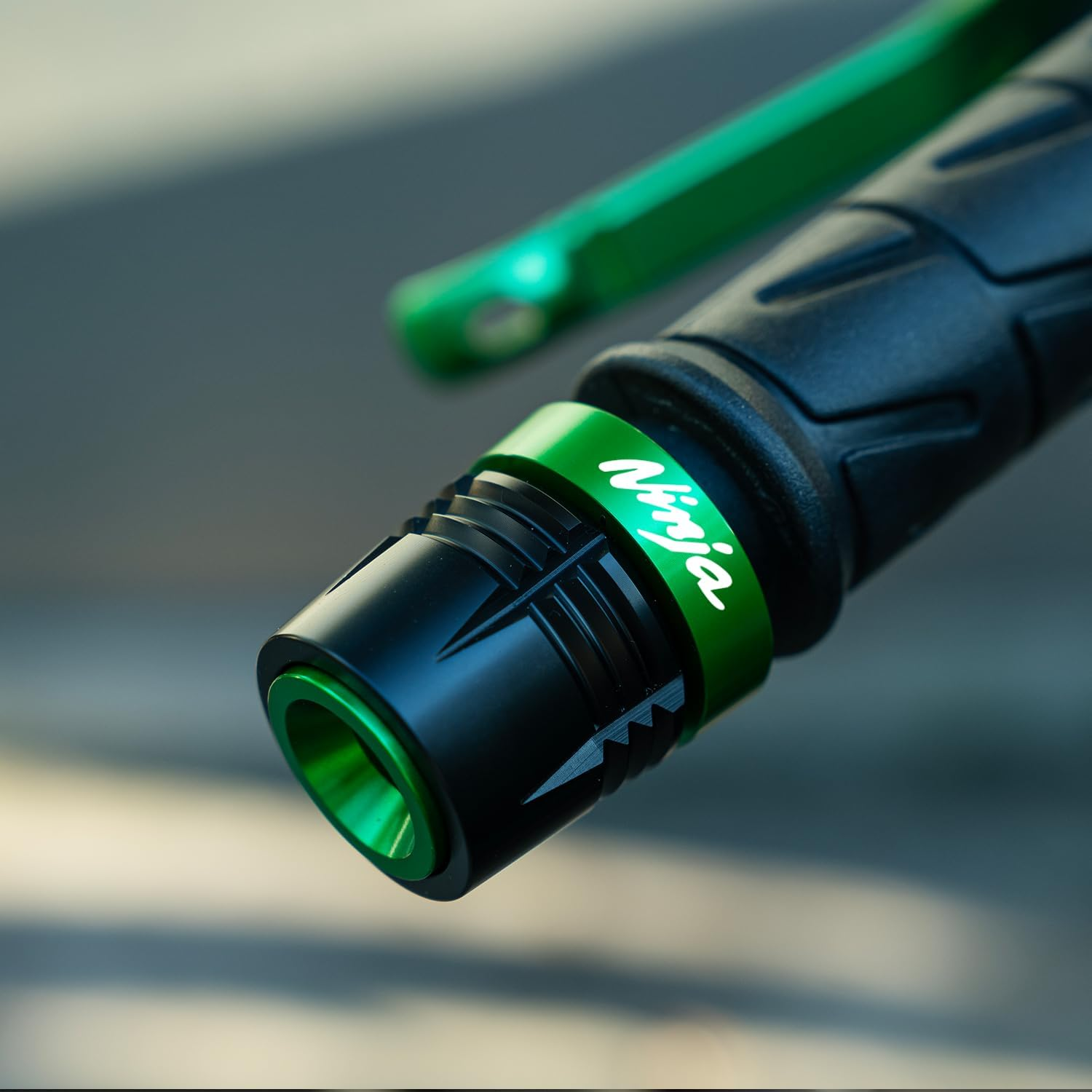 MOWOK Fit for Ninja 250 300 400 500 1000 400R 250R 250SX 1000SX H2R ZX14R ZX10R ZX6R ZX600 Zx636 ZX4RR ZX4R Motorcycle Accessories Handle Bar Ends Handlebar Grips Plug Caps - Green image number 5