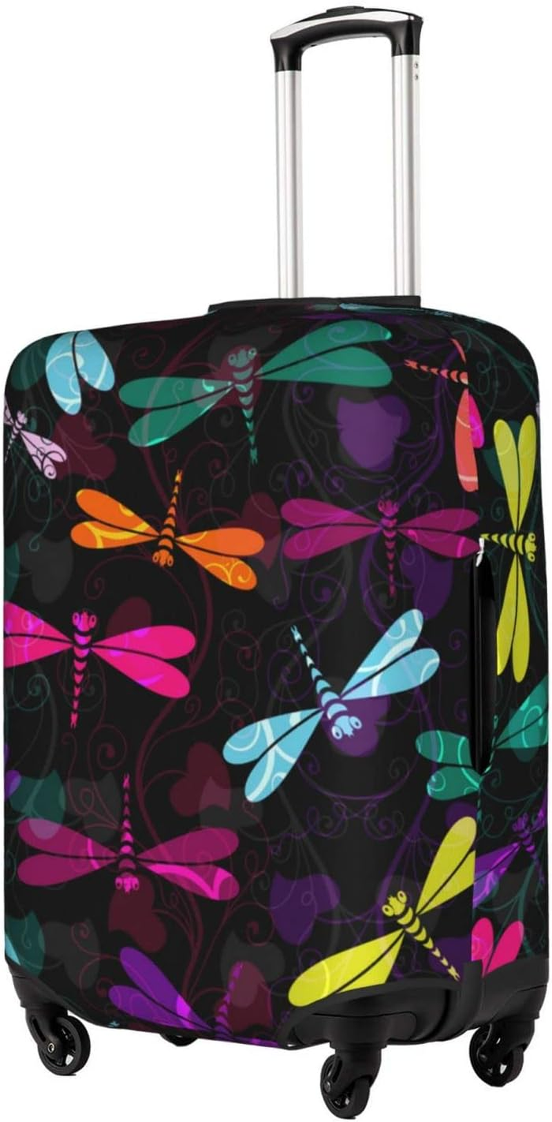 Obabo Grape Travel Luggage Cover,Washable Suitcase Cover Protector Anti-Scratch Suitcase Cover Fits 18-32 In, Cute Dragonfly, S image number 3