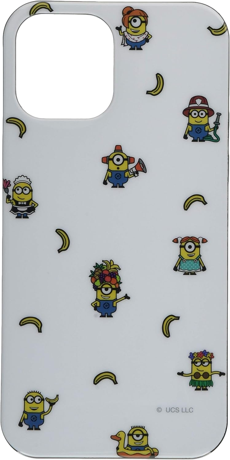 Gourmandise Despicable Me Minions Series Soft Case Costume Compatible with Iphone 12/12 Pro (6.1 Inch), White