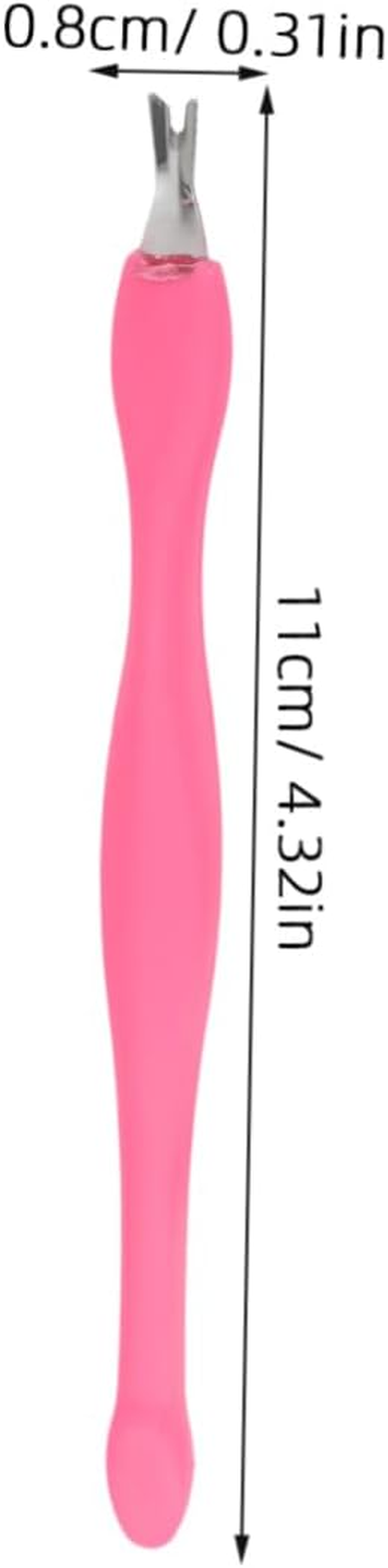HAPINARY 24Pcs Nail Cuticle Pusher Tool Durable Stainless Steel Cuticle Remover Forks Ergonomic Grip for Precise Dead Skin Removal Home Pedicure - Pink image number 5