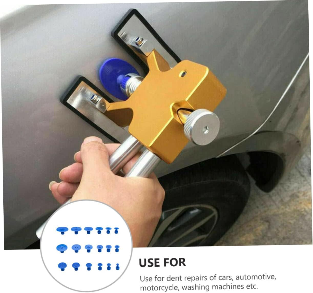 TOPPERFUN 18Pcs Paintless Dent Tool Kit with Pit Repair Gaskets and Suction Puller, Auto Body Equipment for Vehicle Surface Mending and Maintenance image number 3