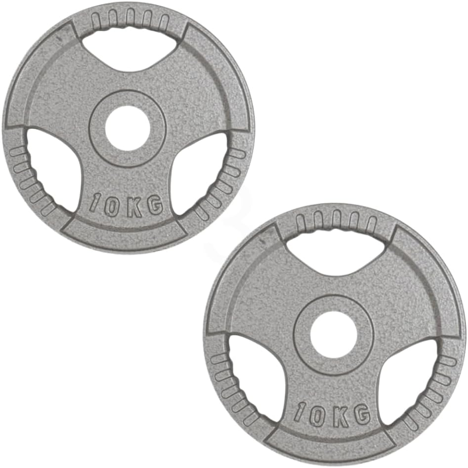 Cast Iron Olympic Weight Plates for Adjustable Olympic Dumbbell and Barbell - Premium Quality Hammertone Strength Training Plates for Body Building, Weightlifting, WOD, MMA, Crossfit, Fitness & Sports - 1.25Kg to 20Kg