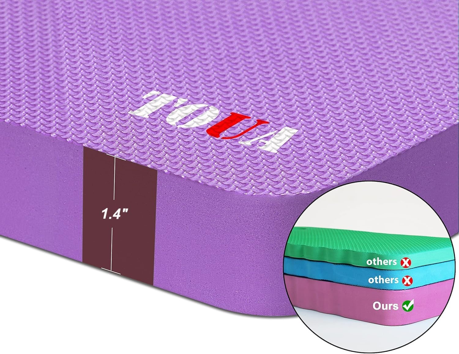 Kneeling Pad Thick Extra Large Foam Comfort Kneeling Pad for Work Gardening Yoga Exercise Garden Knee Pad 2 Pack Purple image number 1