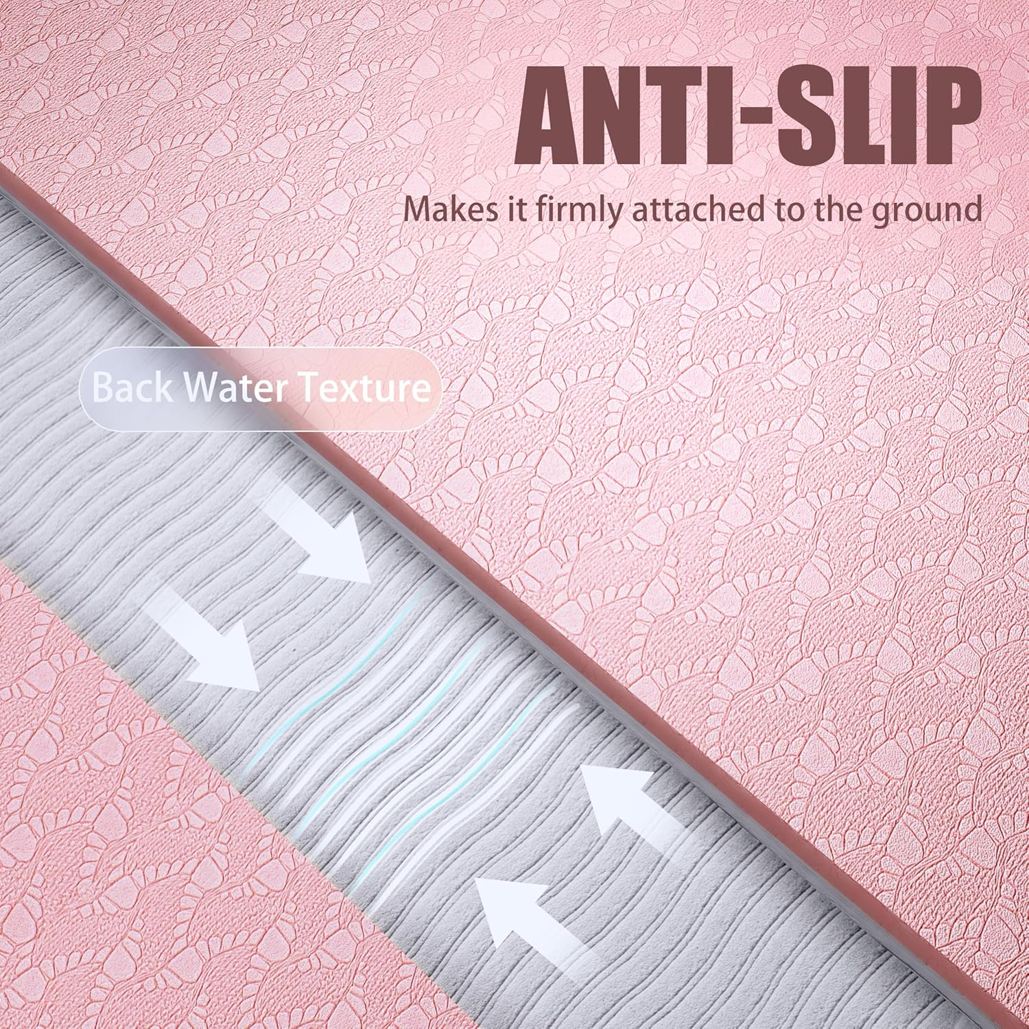 HERUI Yoga Mat with Alignment Lines - Anti-Slip TPE Exercise Mat for Yoga & Pilates - 183CM X 61CM X 6MM - Includes Carry Bag, Perfect for Beginners & All Levels - Light Purple + Light Gray image number 7