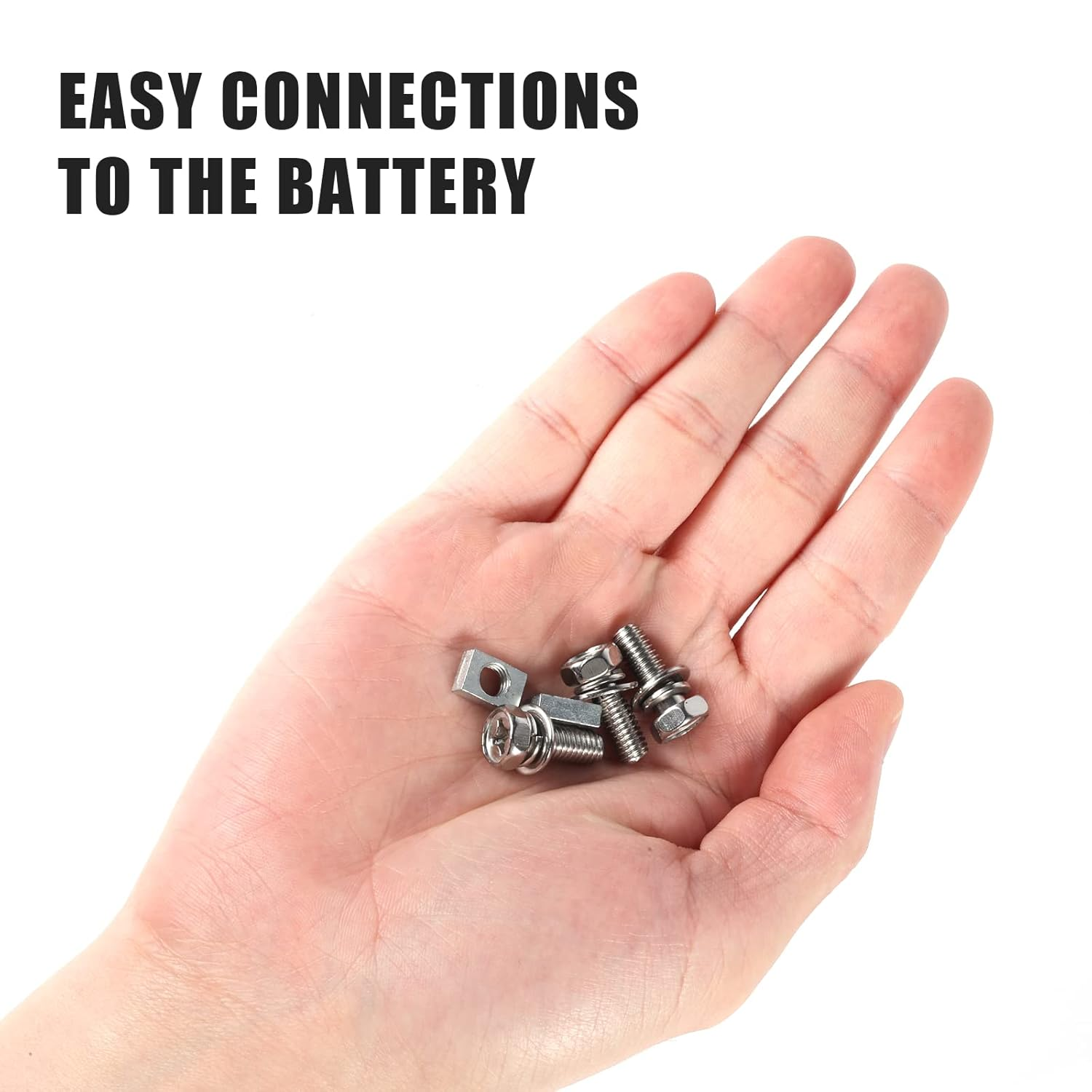 16 Set Motorcycle Battery Bolts and Nuts - Stainless Steel Terminal Bolts for ATV, Scooter DIY Projects image number 4