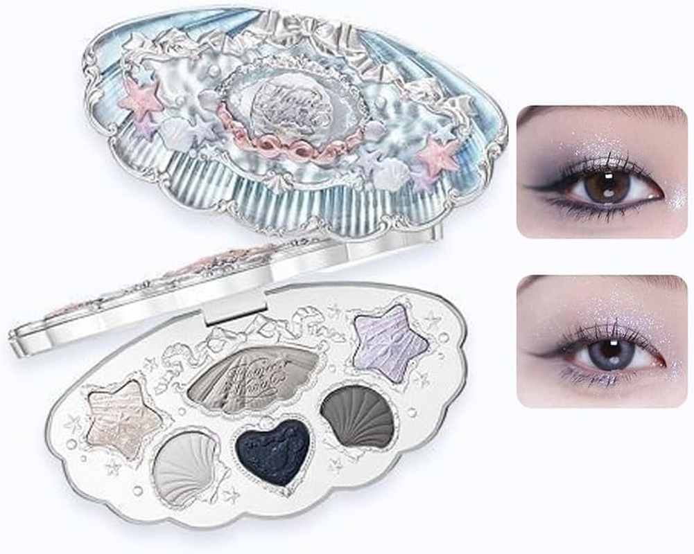 Flower Knows Shell Pearl Six-Color Eyeshadow Matte and Fine Shimmer Everyday Versatile Smooth Fit (C03) - C01 image number 2