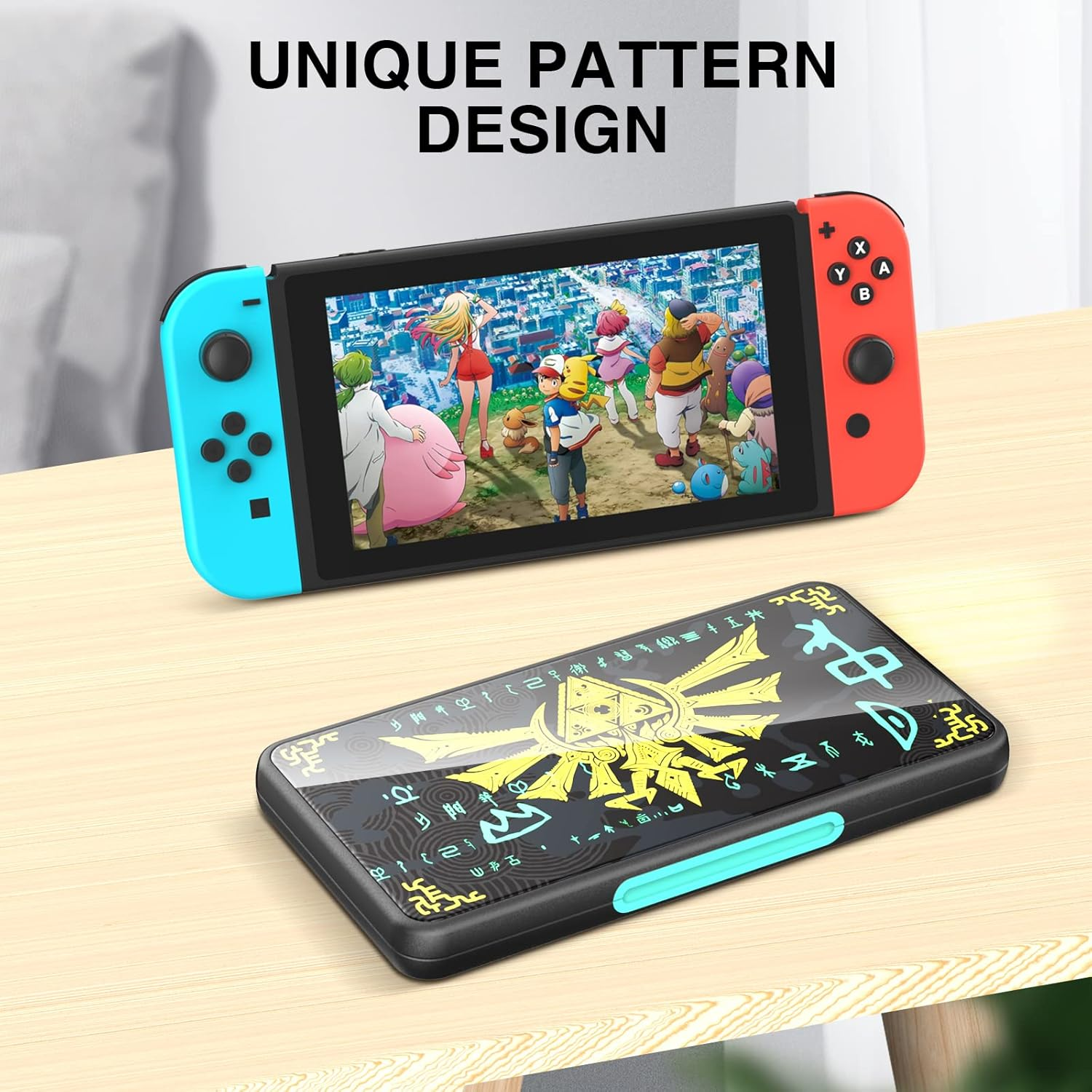 THELIFELICIOUS Switch Game Card Case for Nintendo Switch/Switch Oled/Switch Lite, Games Card Holder with 24 Game Card Slots & 24 Micro SD Card Slots.&hellip; - Zelda Black image number 3