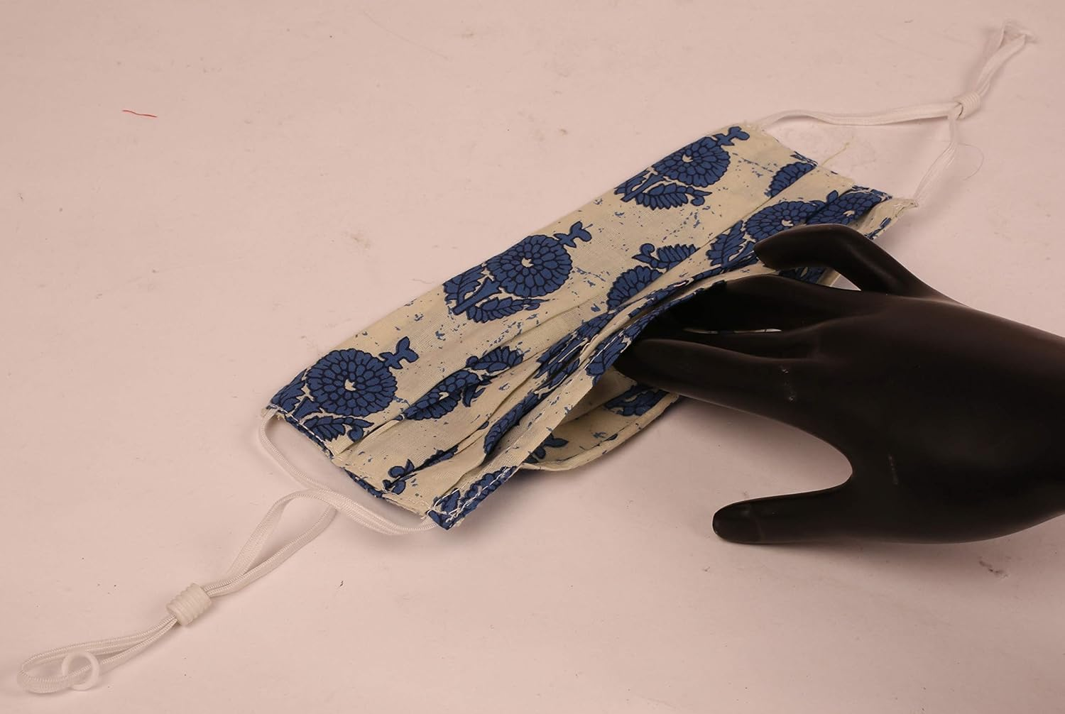 Touchstone Indian Heritage Fabric Adjustable Filter Pocket Nose Bridge Double Layer Cotton Face Mask Reusable Washable for Men, Women. image number 4