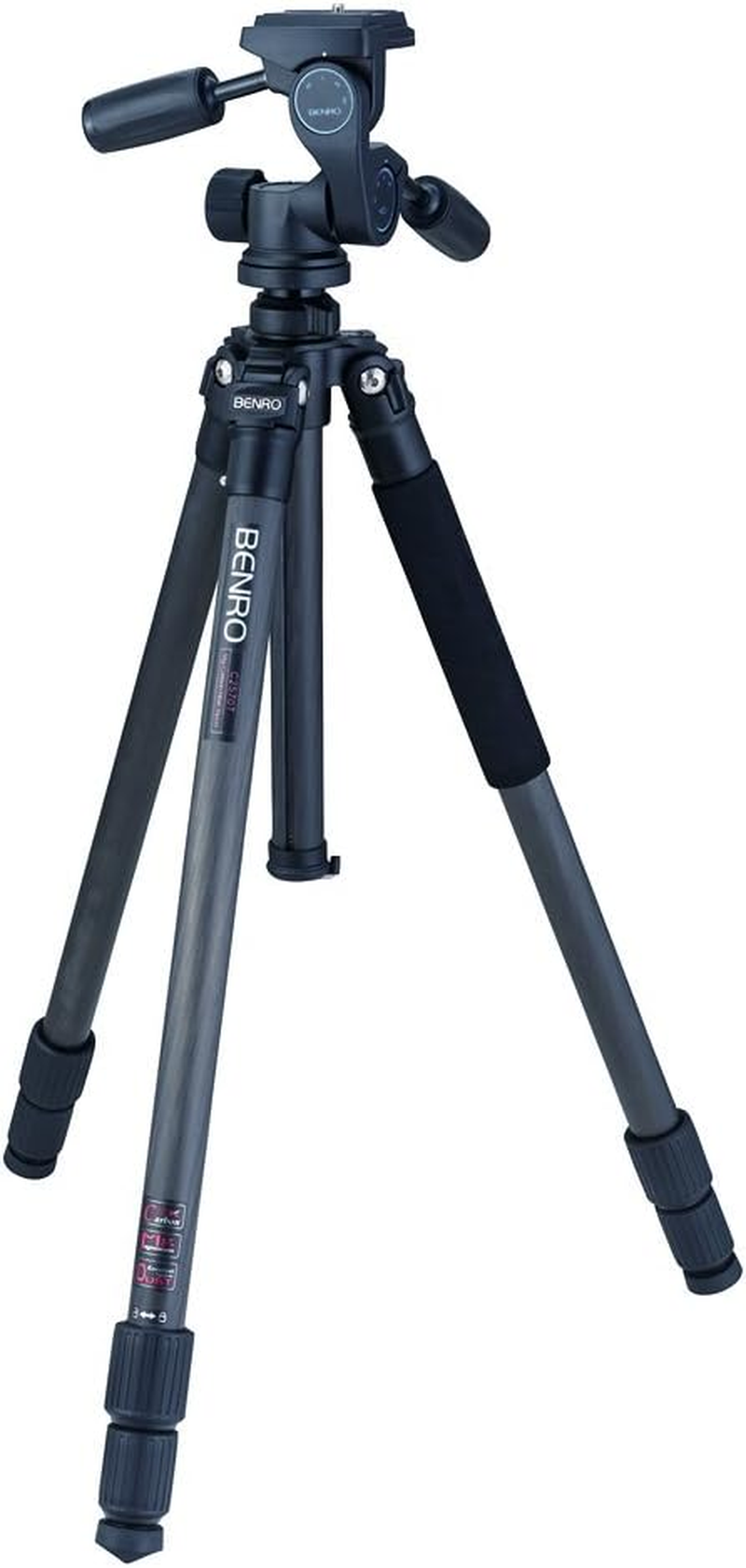 BENRO C2580THD2 Carbon Pro Nutlock Series HD Series 3-Way Head Set image number 4