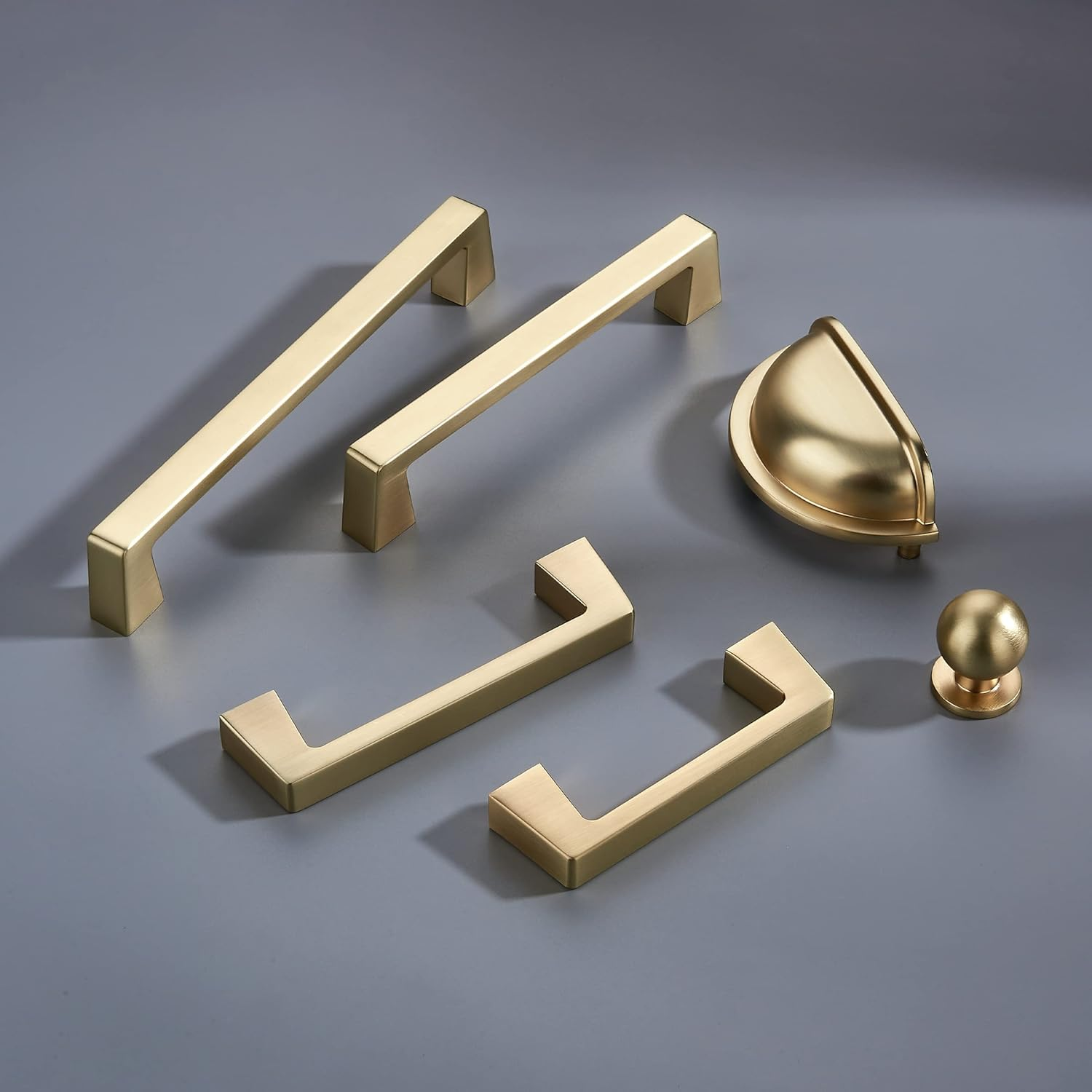 Khtumeware 10 Pack 3 Inch(76Mm) Kitchen Cabinet Handles Brushed Gold,Brushed Brass Cabinet Pulls Kitchen Cabinet Hardware, Furniture Pulls for Bathroom Cupboard Drawer Handles Dresser Pulls image number 4