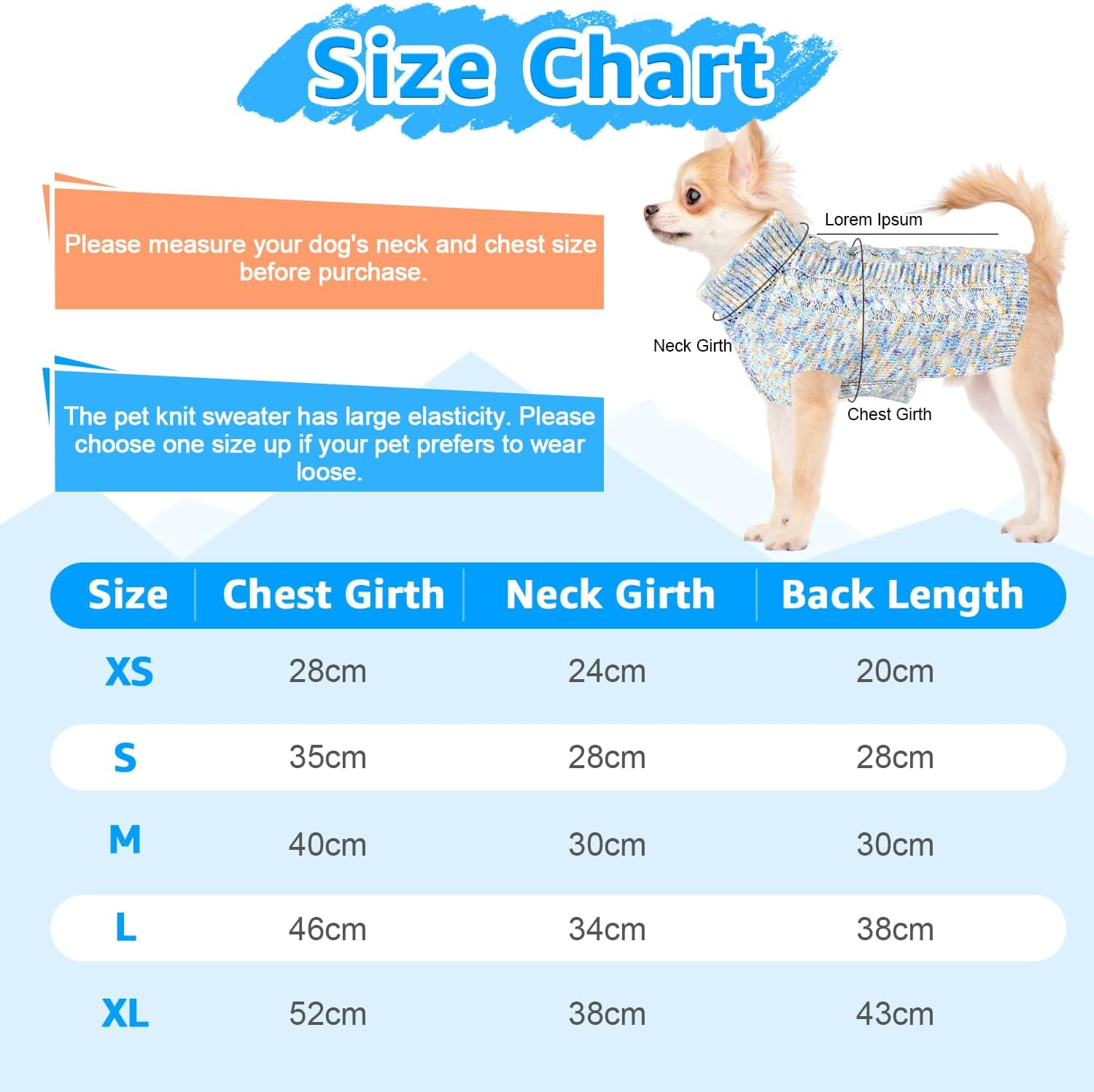 AUTOWT Dog Sweater Sweatshirt - Turtleneck Classic Cable Knitted Doggie Knitwear with Leash Hole,Winter Warm Soft Jumpers Pet Pullover Coat Clothes for Puppy Small Medium Dogs image number 3