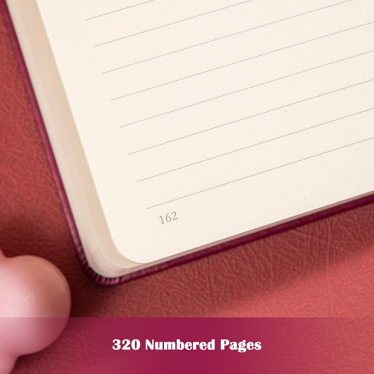 MGGAO College Rule Notebook for Women Men, 318 Numbered Pages Journal, A5 Butterfly Floral Journals for Writing, Aesthetic Notebooks, Work School Note Taking, 5.4" X 8.4" - Pink image number 3