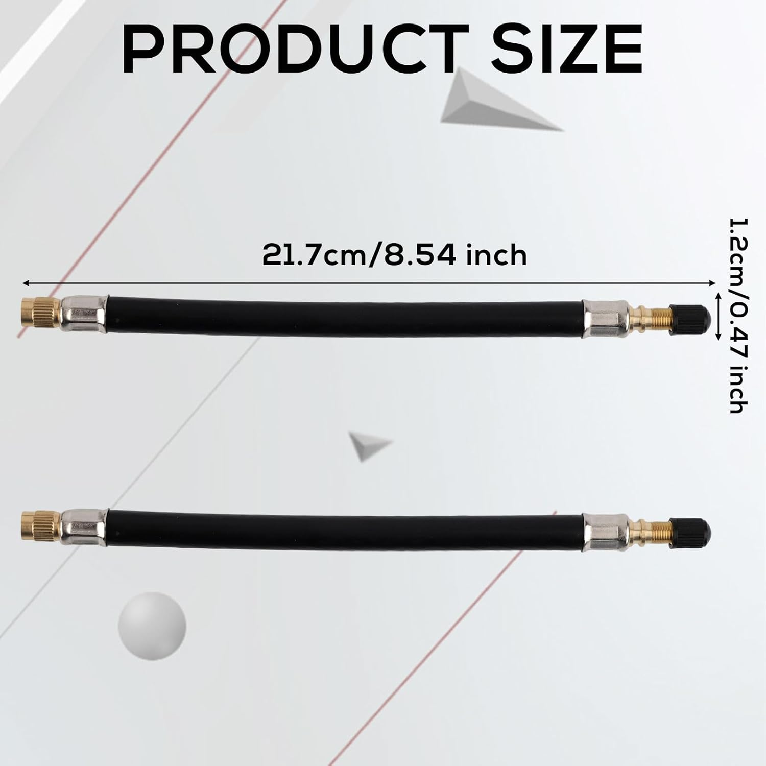 Gosknor 2Pcs Valve Stem Extension, 8.54 Inch Valve Stem Extenders Flexible Tire Valve Extender Extension Tire Valve Adaptor for Cars Motorcycles Bicycles Rvs Air Compressors image number 3