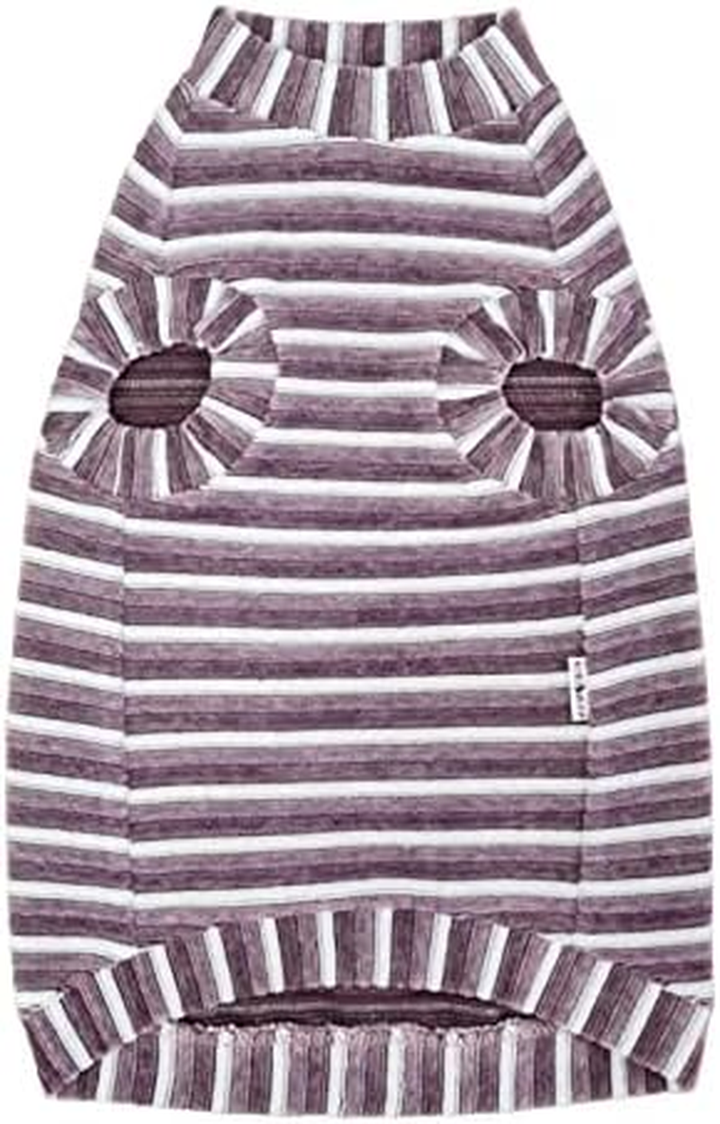 Kotomoda Hairless Cat'S T-Shirt Corduroy Mauve Stripes for Sphynx Cat (Large) image number 2