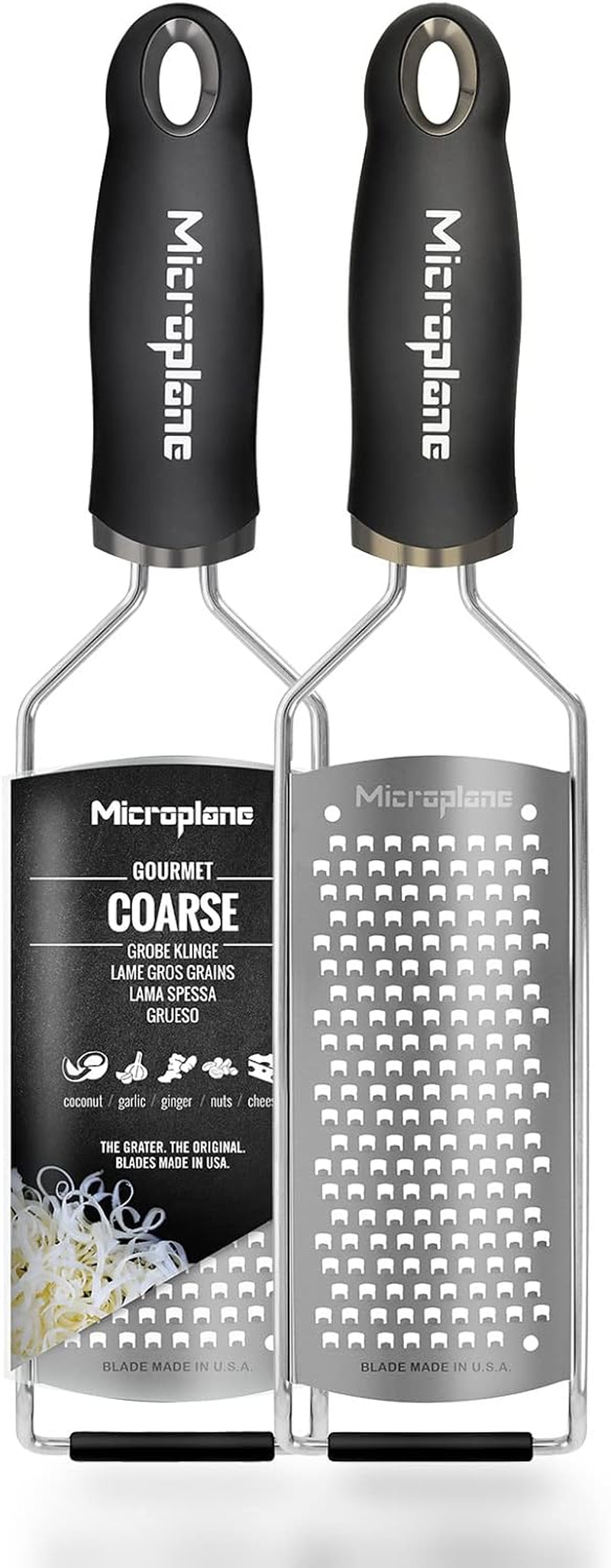 Microplane Coarse Grater, Black/Silver image number 1