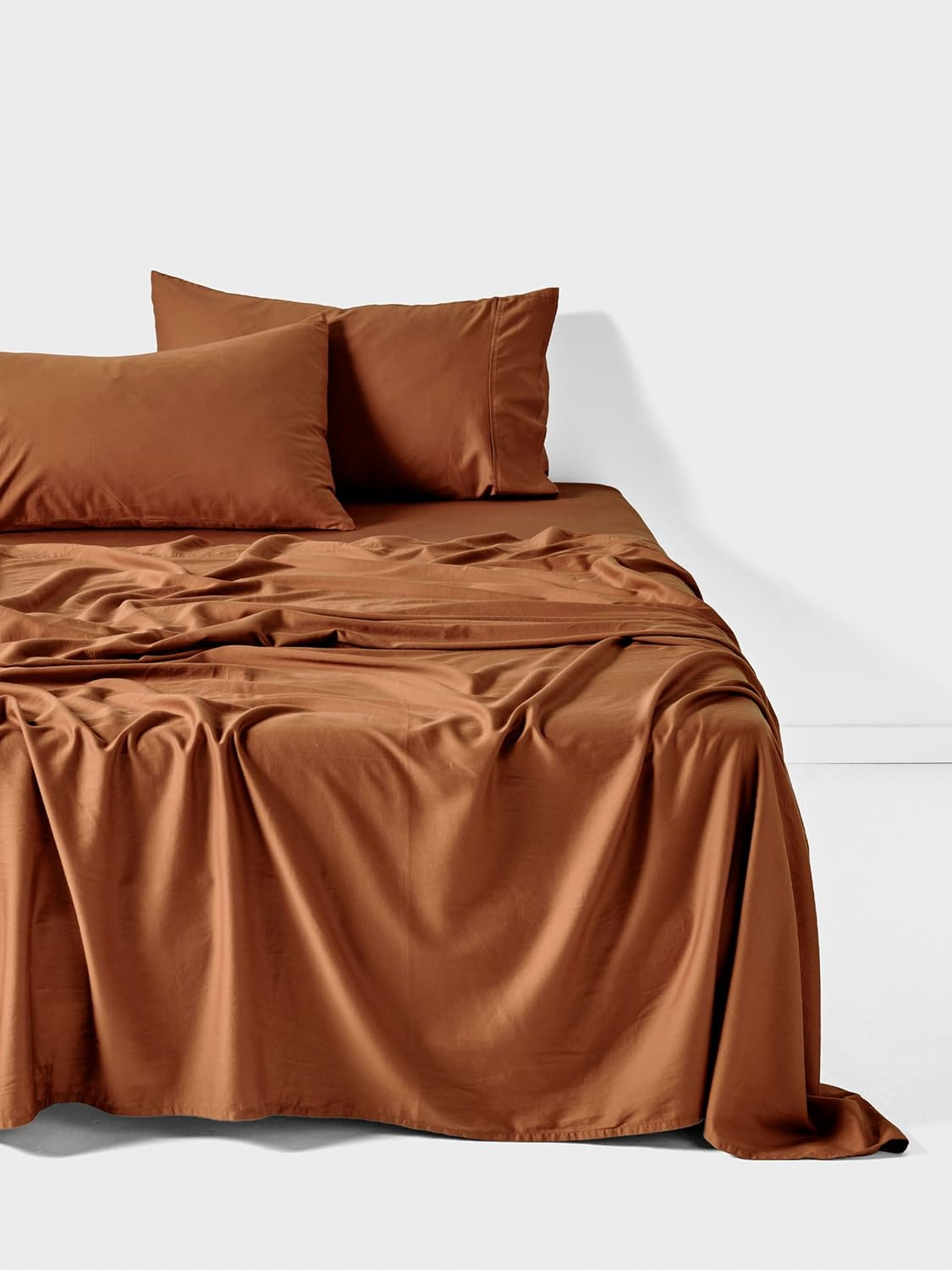 Linen House Surf Wash Sheet Set, Rust, King Single Bed image number 3
