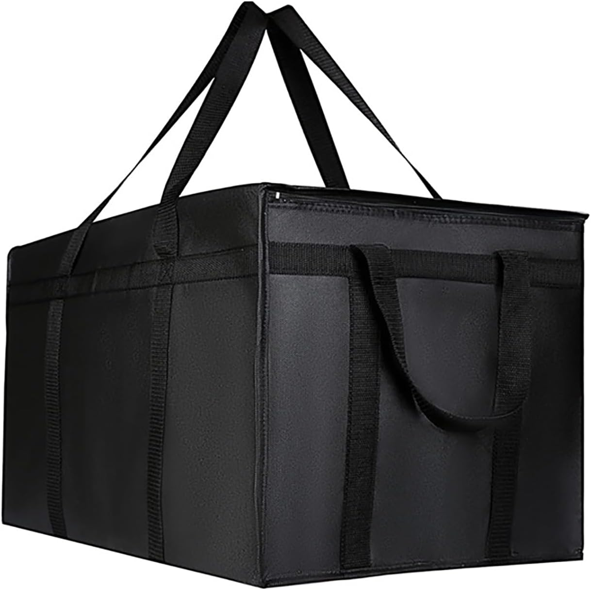 Insulated Cooler Collapsible Bag,Reusable Grocery Shopping Bag with Zipper Closure Keep Food Hot or Cold,Food Delivery Transport Support Plate(20"W X 13"H X 10"D) image number 5