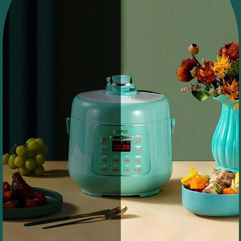 Electric Pressure Cooker 2-3 People Mini Smart Small Automatic Rice Cooker LCD Display Light Blue SY-25YC8010P image number 1