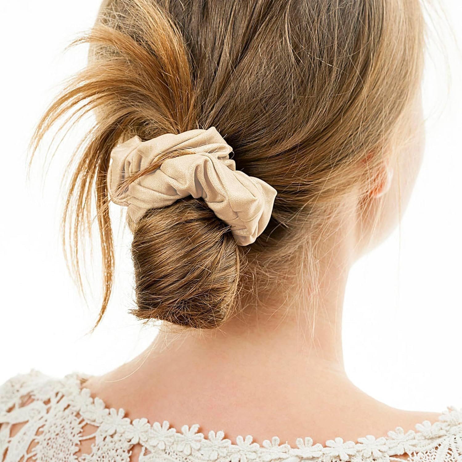 TRIXES 10PK Team Bride Satin Scrunchies - Hen Do Party Accessories - Bride to Be Party Favours image number 1