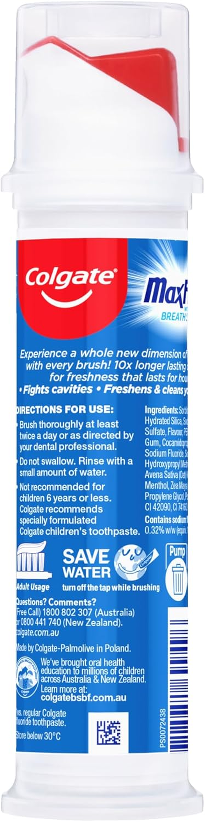 Colgate Maxfresh Cool Mint Toothpaste Pump 130G image number 6