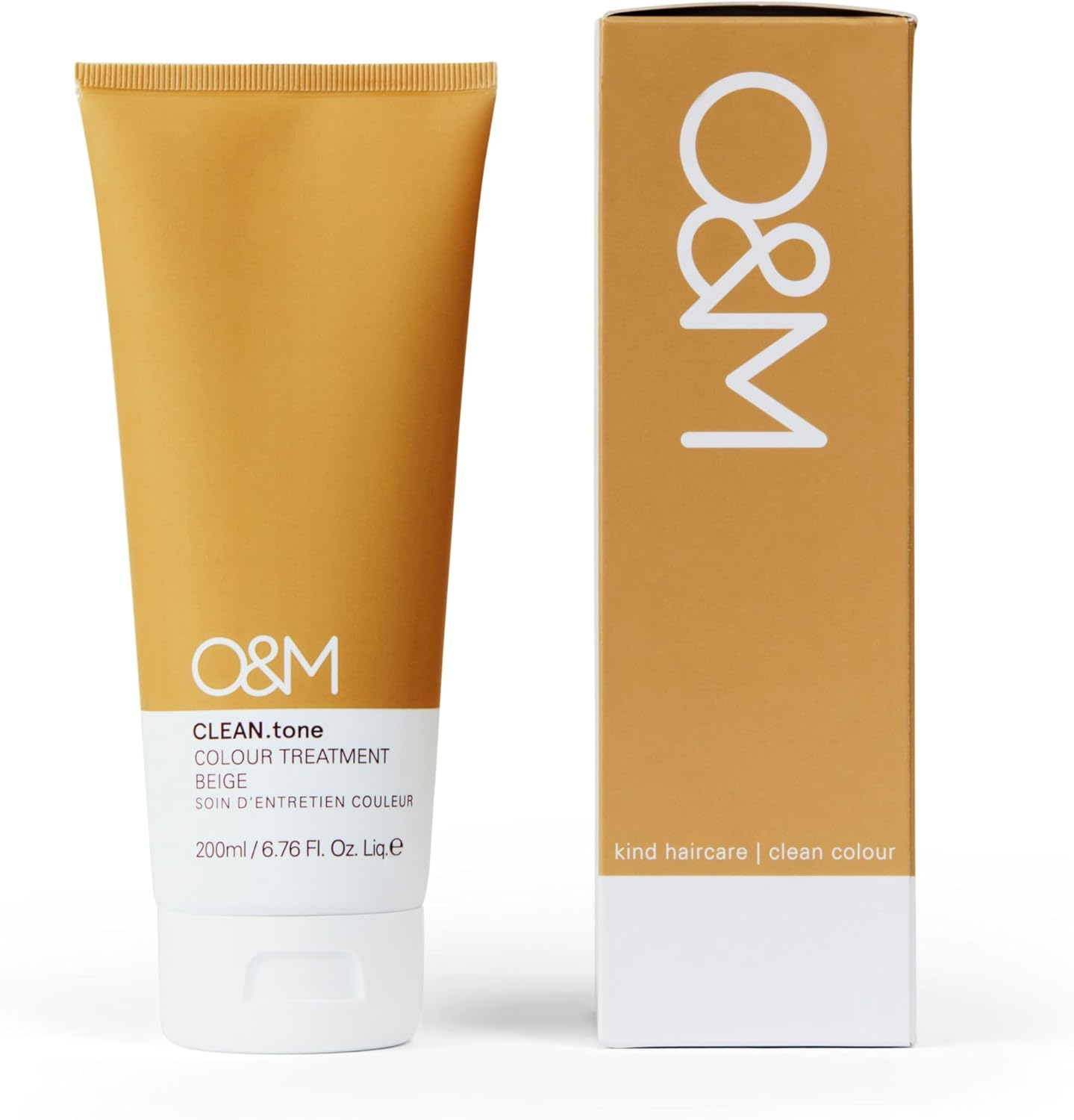 O&M Clean.Tone Beige Colour Treatment for Light Blonde to Lightest Blonde Hair- 200Ml- Clean from Sulfates, Parabens, Silicones, MIT, Phthalates,Triclosan, Propylene Glycol & Gluten, PETA Certified, Vegan and Cruelty Free image number 1