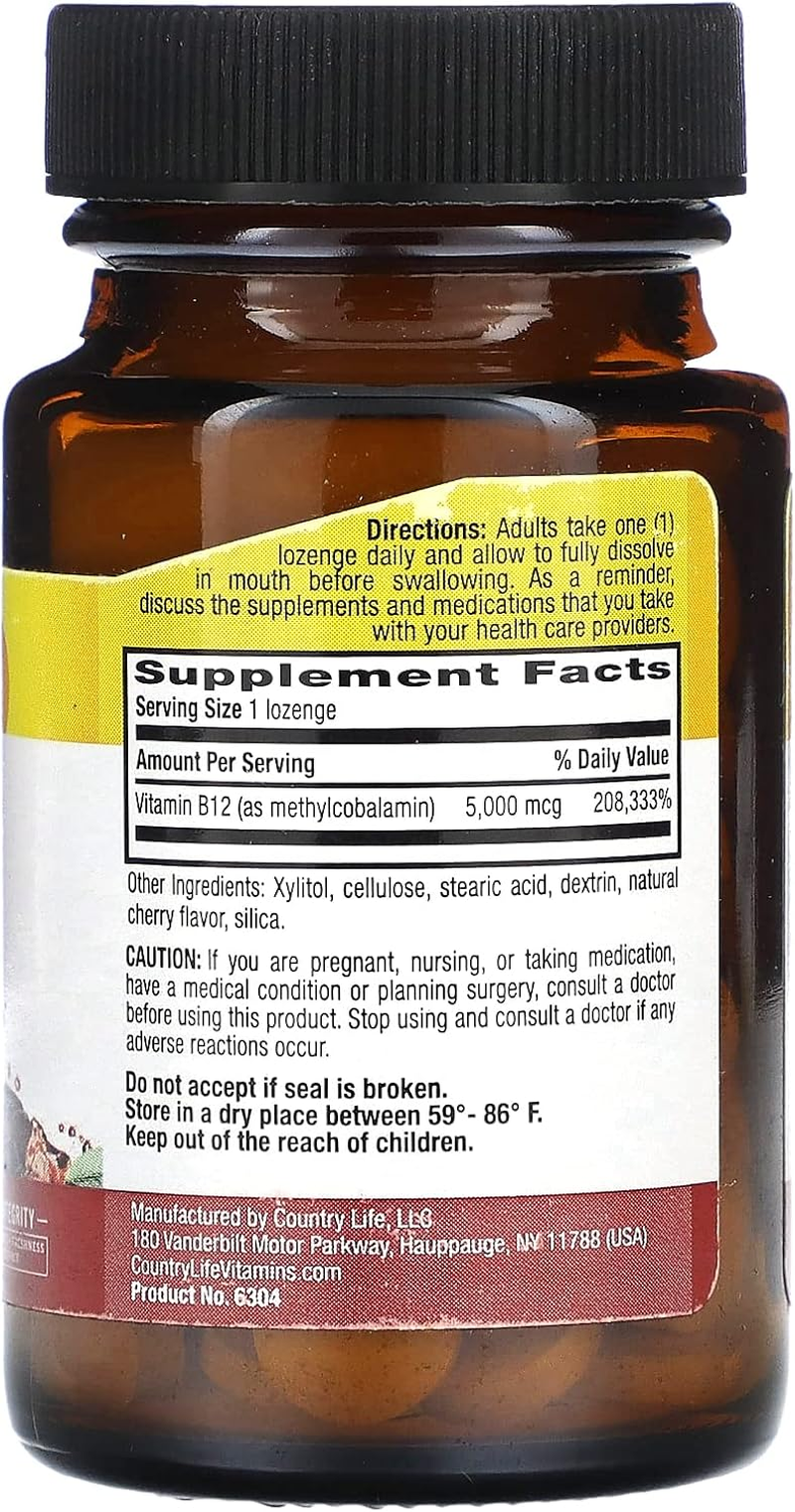 Country Life Methyl B-12 Capsules, 5000 Mcg, 60 Count image number 1